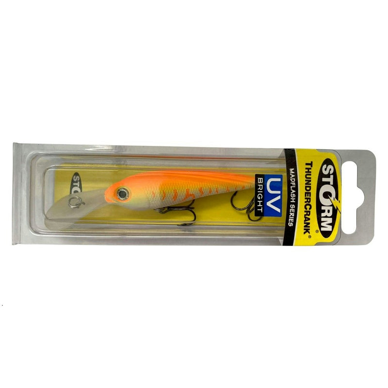 80mm Storm Thundercrank Madflash Hard Body Fishing Lure - Orange Fire UV