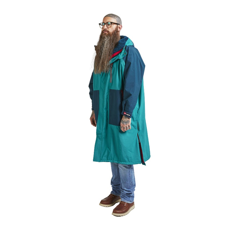 Men's Long Sleeve Recovered Pro Change Robe EVO - Teal / Navy