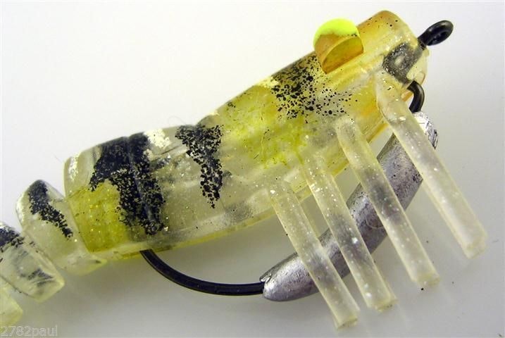 50mm Zerek Live Shrimp Pre Rigged Lumo Eyes Jointed Body Lure