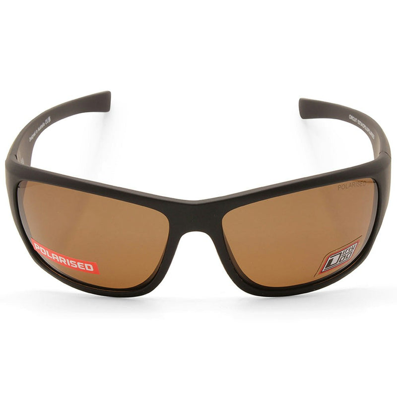 Dirty Dog Circuit Satin Black/Brown Polarised Unisex Sports Sunglasses 53734