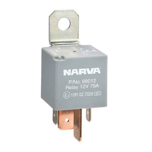 Narva 68012 12V 70A Normally Open 4 Pin Relay With Resistor