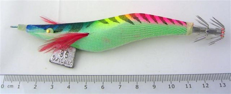 Surecatch Suresquid Rainbow - Cloth Squid Jig Lure 3.5gram Tournament Grade