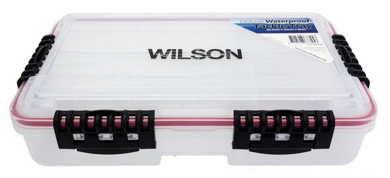 Large Wilson Deluxe Deep Waterproof Fishing Tackle Tray with 3 Compartments