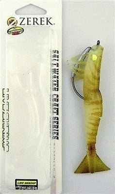 127mm Zerek Live Shrimp Pre Rigged Lumo Eyes Jointed Body Lure