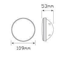 LED Autolamps 110RMG Stop/Tail with Grommet 12-24V, Blister