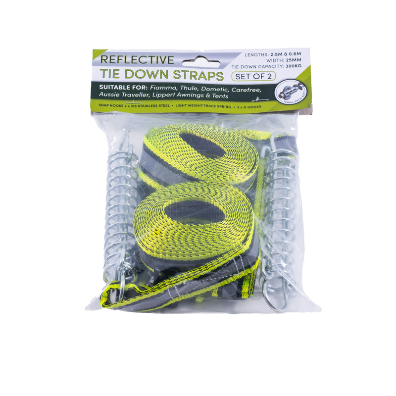 Caravan Awning Reflective Tie Down Straps