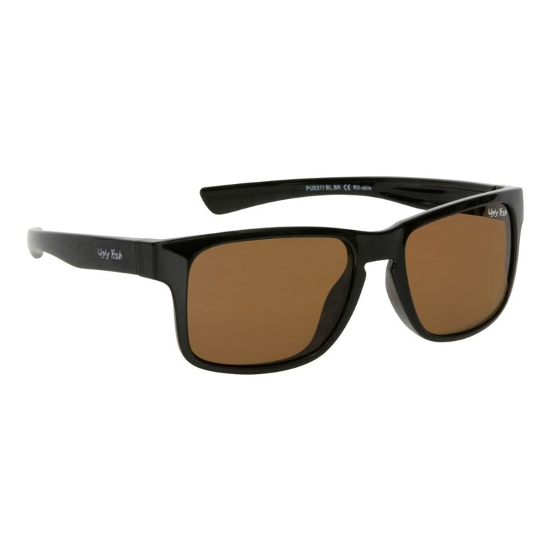 Ugly Fish PU5311 Unbreakable Black Frame/Brown Lens Polarised Adult Sunglasses