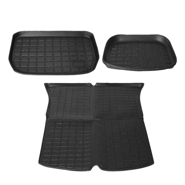 Manan Tesla Model Y Floor Mats Front Rear Trunk +Toolbox Anti-Slip Car Carpets