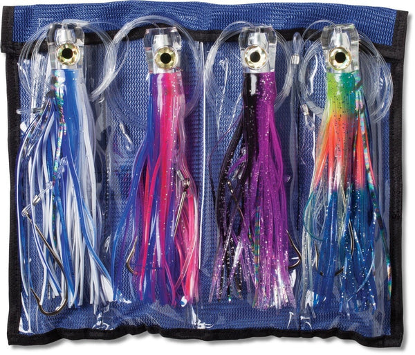 Williamson Big Game Catcher Kit  : 4 x 8" Rigged Trolling Lures in Lure Wrap