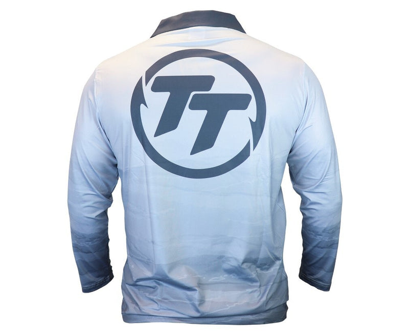 TT Fishing Grey Adults Long Sleeve Tournament Fishing Shirt - 50+ UV Protection