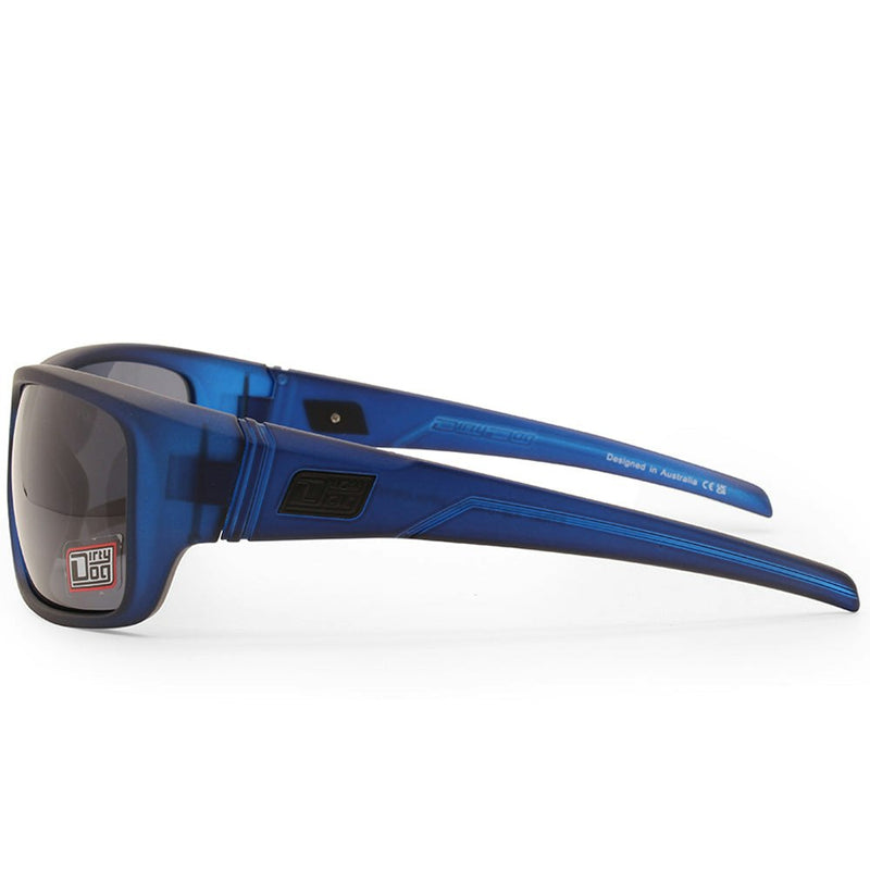 Dirty Dog Stray Satin Blue/Grey Polarised Men's Sports Sunglasses 53670