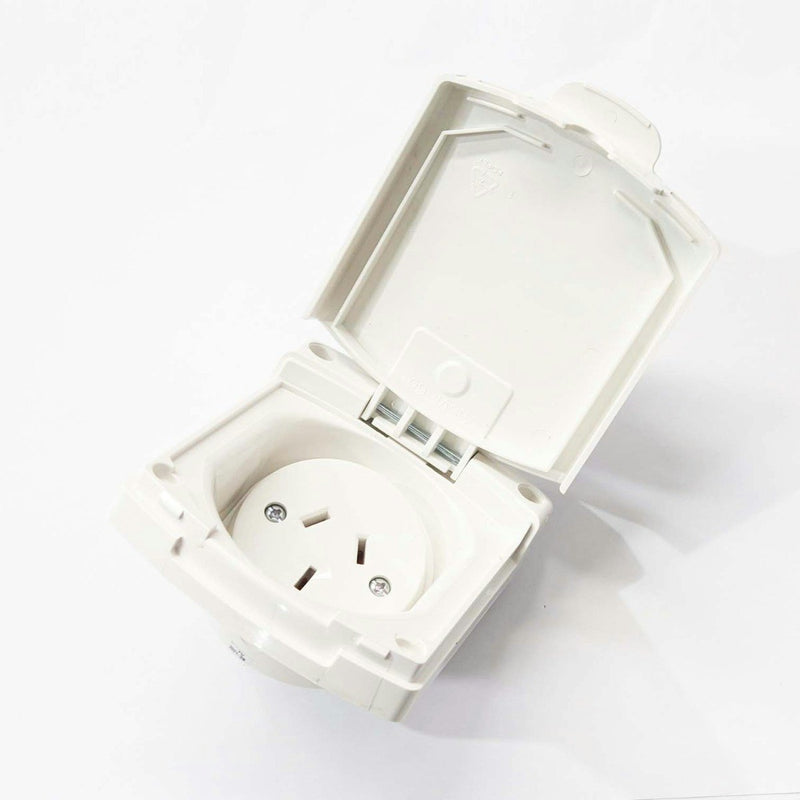 Clipsal (New) White External 10AMP Power Outlet