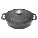 Westinghouse 5L 30cm Oval Cast Iron Pot Casserole in Ombre Grey