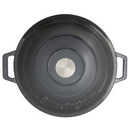 Westinghouse 4L 30cm Oval Cast Iron Pot Casserole in Shallow Grey