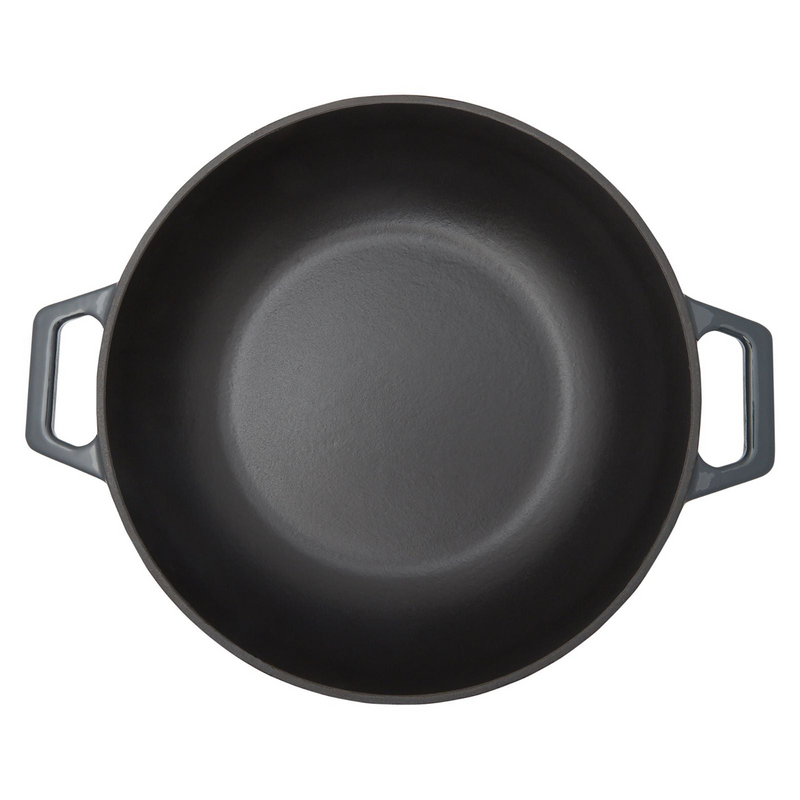 Westinghouse 4L 30cm Oval Cast Iron Pot Casserole in Shallow Grey