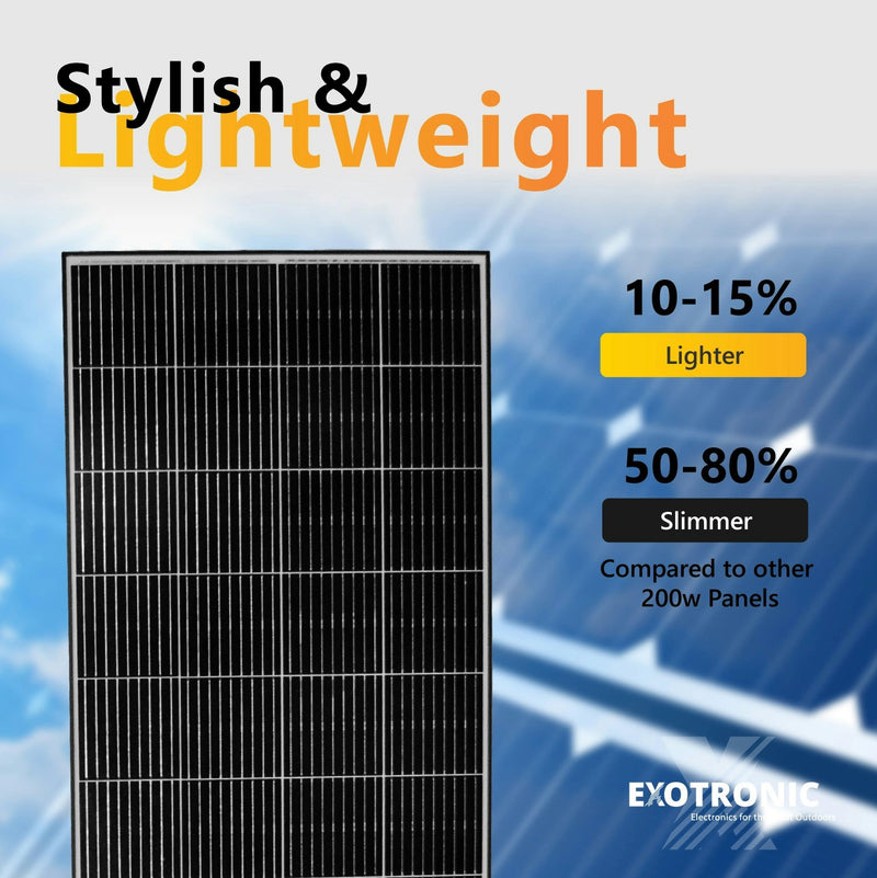 4x Exotronic 200W Fixed Solar Panel