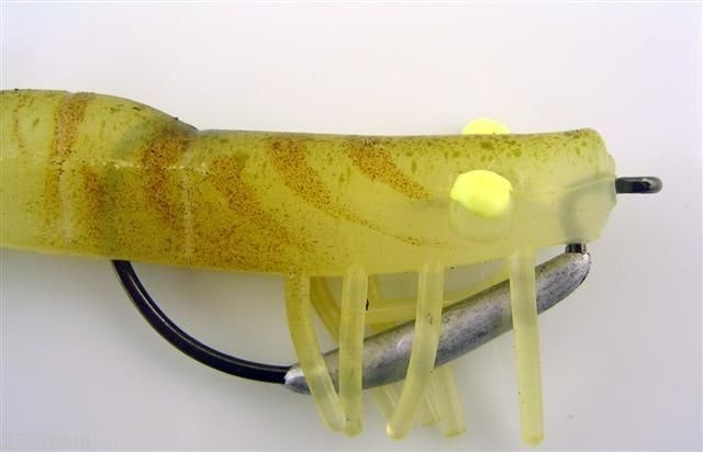 127mm Zerek Live Shrimp Pre Rigged Lumo Eyes Jointed Body Lure