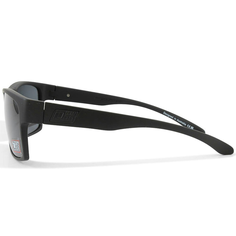 Dirty Dog Furnace Satin Black/Grey Polarised Unisex Sunglasses 53687