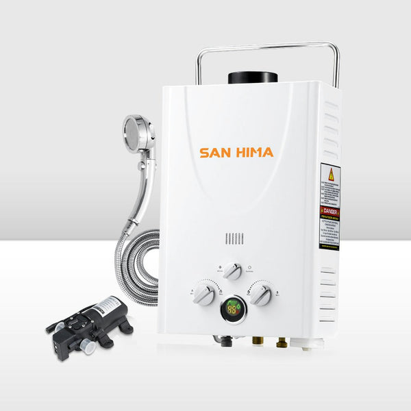 SAN HIMA Portable Gas Hot Water Heater System 8L