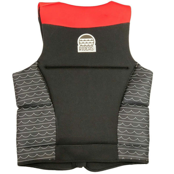 Riders Inc The Wave Men's PFD Vest Black-Red Sizes S-6XL