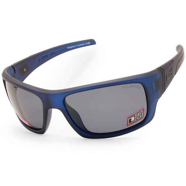 Dirty Dog Stray Satin Blue/Grey Polarised Men's Sports Sunglasses 53670