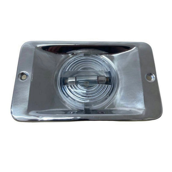 Platinum Rectangular Cockpit Light with 10 Watt Bulb and Stainless Steel Housing