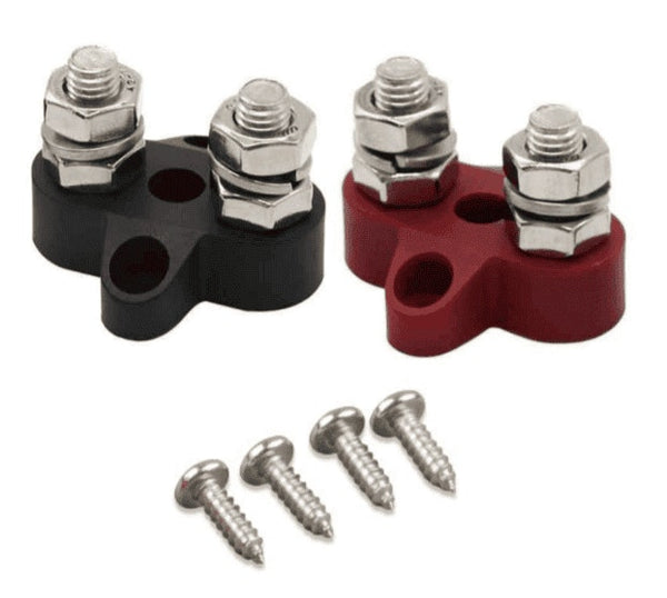 Victron Dual Terminal Stud M8-Linked Set (1 Red & 1 Black)