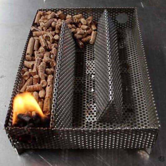 Flaming Coals Stainless Steel EZ-Cold Smoker Tray for Pellet Smoking