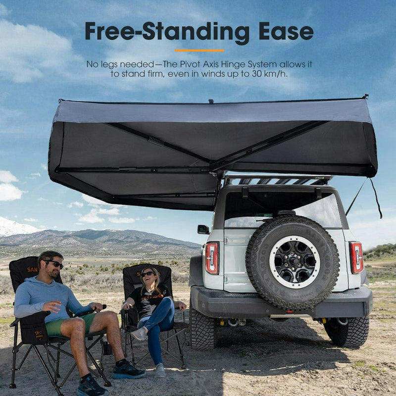 San Hima 270 Degree Free-Standing Awning-Passenger Side 600D Oxford UPF50+ 4WD