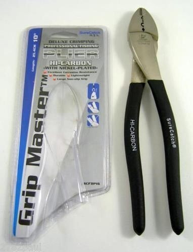 Surecatch 10 Inch Deluxe Hi-Carbon Crimping Fishing Pliers