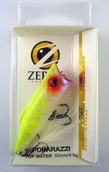 Brand New 50mm  Zerek Poparazzi 4.5 grams Top Water Popping Fishing Lure