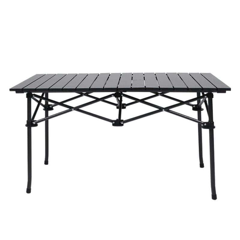 Levede Folding Camping Table Portable Aluminium Outdoor Picnic Garden Black