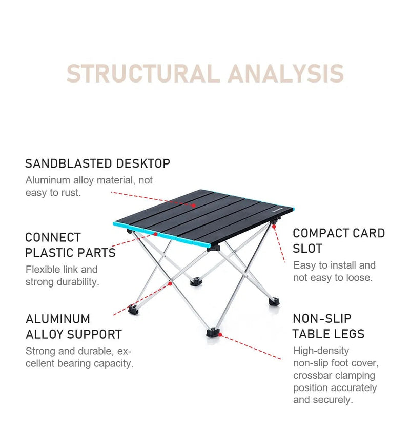 Ultralight Camping Table - Portable Mini Table for Backpacking and Outdoor Activities