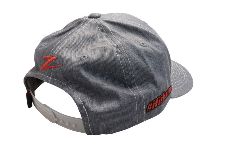 Zman Heather Grey Premium Cap - Fishing Hat with Snap Closure