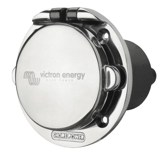 Victron Shore Power Inlet stainless with cover 16A/250Vac (2p/3w)