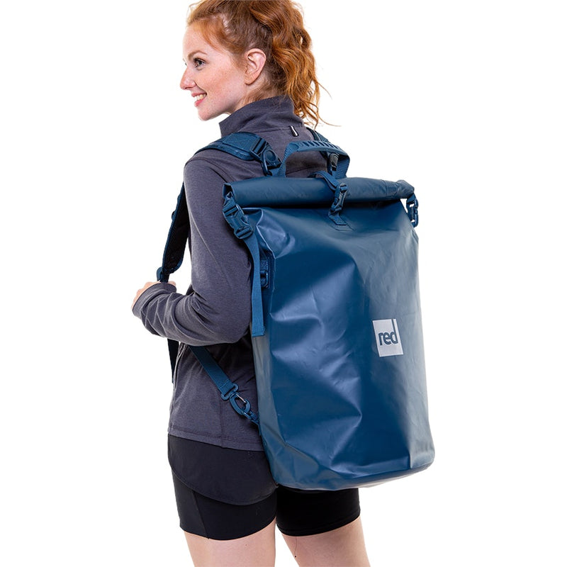 Waterproof Roll Top Dry Bag Backpack - Deep Blue