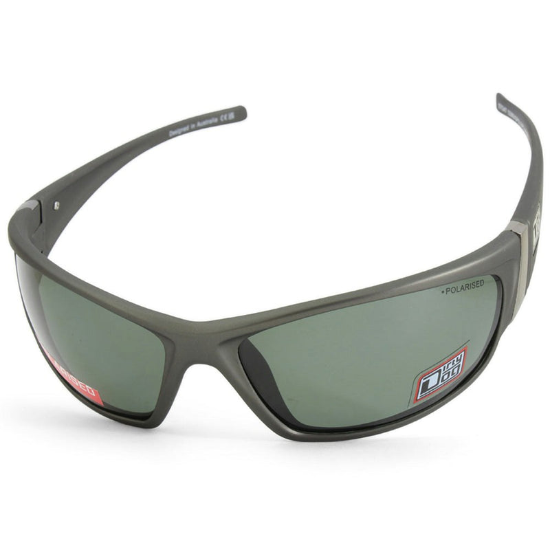 Dirty Dog Stoat Grey/Green Polarised Men's Sport Sunglasses 52993