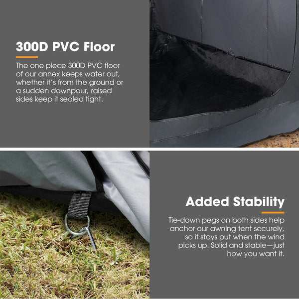 San Hima Car Side Awning 2x2.5m + Awning Tent Waterproof Portable SUV Camping Shade
