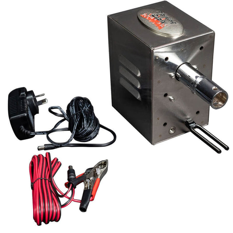 Flaming Coals 12v/240v BBQ Spit Rotisserie Motor - 20kg Load Capacity