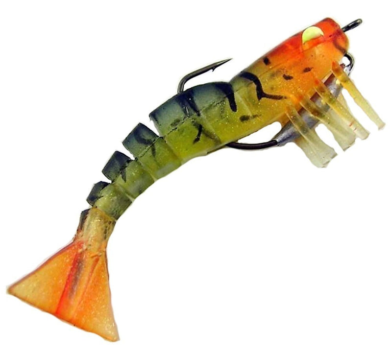 89mm Zerek Live Shrimp Pre Rigged Lumo Eyes Jointed Body Lure