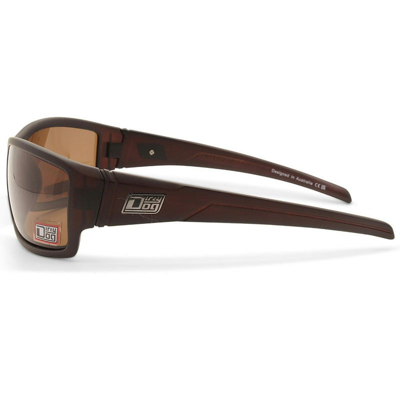 Dirty Dog Defendor Satin Brown/Brown Polarised Unisex Sports Sunglasses 53655