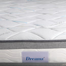 Dreamz Spring Mattress Bed Pocket Tight Top Foam Medium Firm King Size 25cm