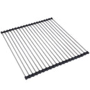 Toque Stainless-Steel Dish Drying Rack Over Sink Kitchen Foldable RollUp Mat