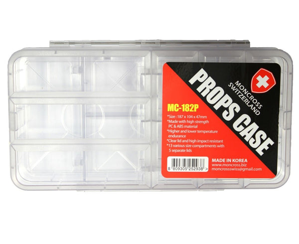 Moncross MC-182P Double Sided Fishing Tackle Tray - 5 Seperate Lids - Props Case