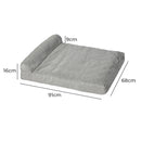Pawz Pet Dog Bed Memory Foam Orthopedic Waterproof Inner Washable Grey L