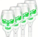 Spooky Solar Torch Set: 4-Pack Skull Lights with Flickering Flame