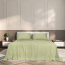Dreamz Fitted Sheet Set Pillowcase Bamboo King Sage Green Summer 4Pcs