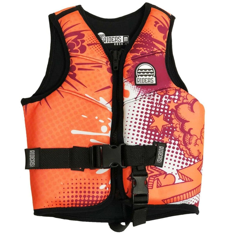 Riders Inc Rock-It Orange Neoprene Junior Kids Life Jacket Vest