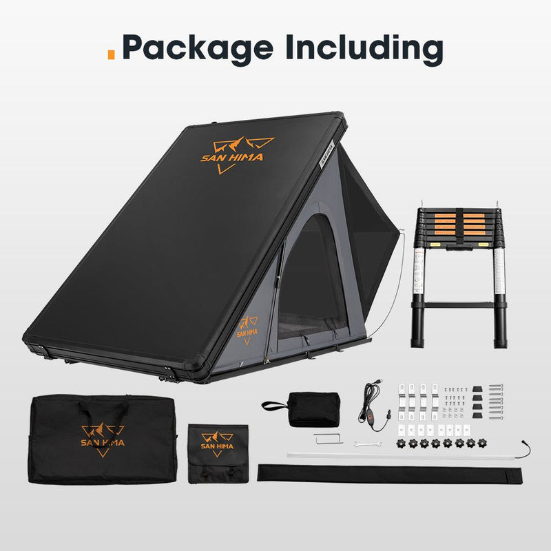 San Hima Kalbarri Lite Rooftop Tent Hardshell With Ladder Grey Camping 4WD 4x4