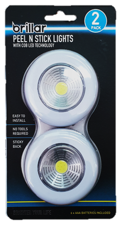 Brillar Peel & Stick Lights with COB LED technology set of 2
